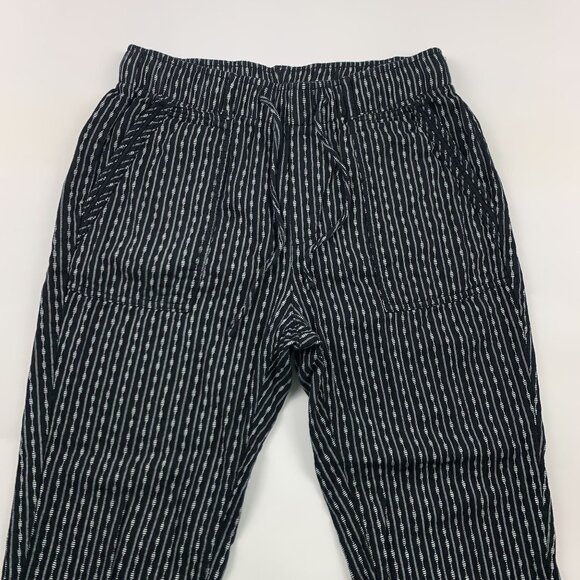 Old Navy Black Printed Cotton Gauze Pull On Ankle Pant S - Picture 2 of 9